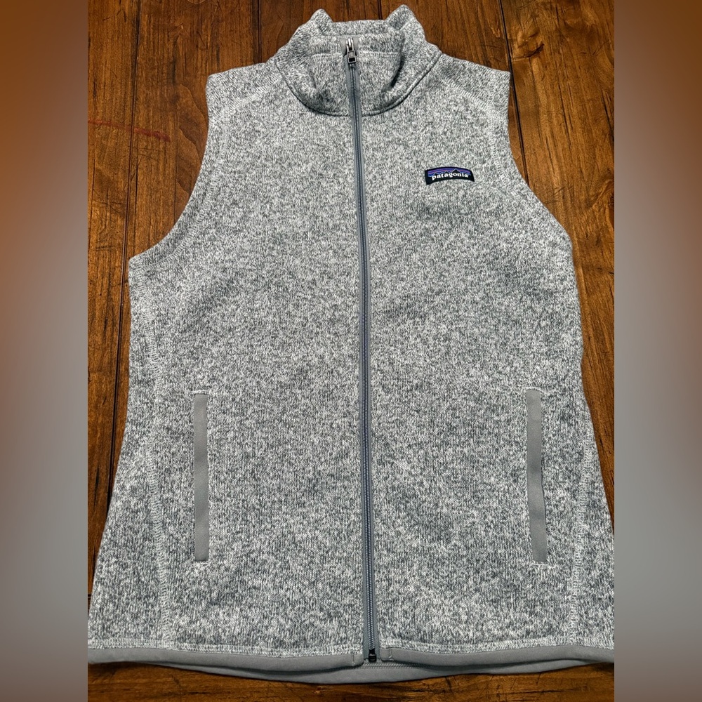 Patagonia Better Sweater Vest men’s unisex zip closure Grey heather-size XS